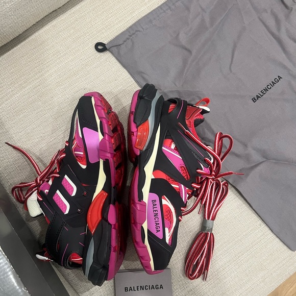 Balenciaga Track Trainers Pink Red (w) In Black/red/pink - Picture 6 of 11